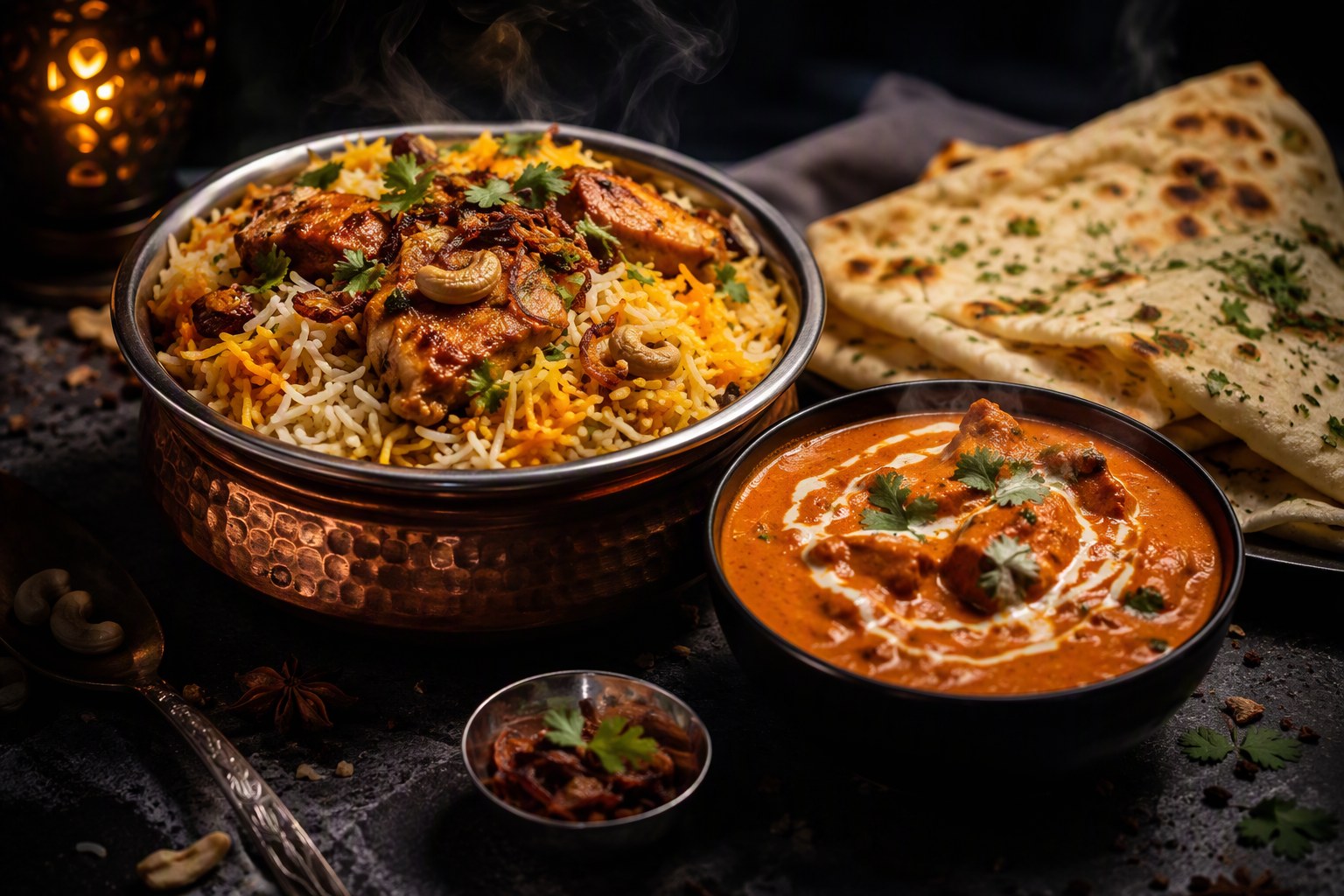 Curry & Biryani — butter chicken ja kana-biryani